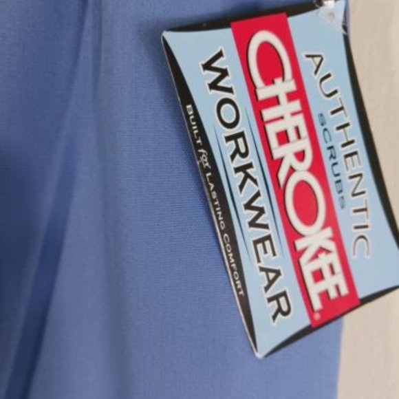 Cherokee Workwear Womens Pull-on Scrub Pants 4001P Light Blue 2XL Elastic Waist - Picture 3 of 5